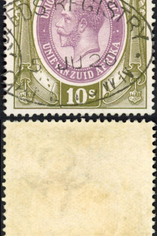 South Africa BF9 10/- Olive-green and purple-brown