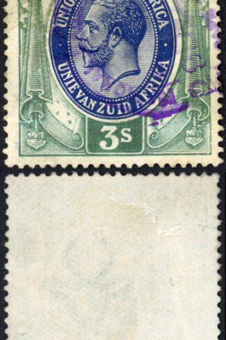 South Africa BF7 3/- Green and Blue