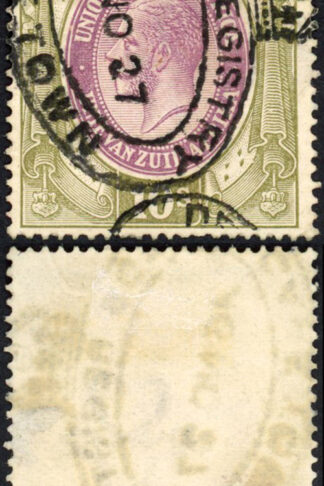 South Africa BF9 10/- Olive-green and purple-brown