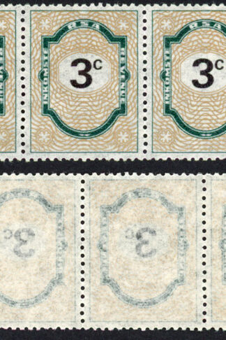 South Africa BF150 3c Green and Gold (78) U/M Strip of 5