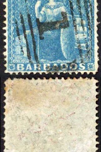 Barbados SG18 (1d) Pale Blue Clean cut perf 14 to 16 Cat 85 pounds