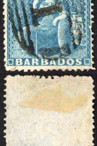Barbados SG18 (1d) Pale Blue Clean cut perf 14 to 16 Cat 85 pounds