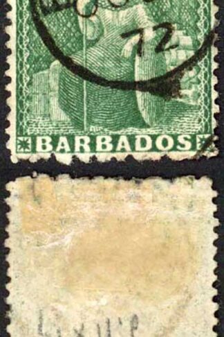 Barbados SG56 (1/2d) Green Wmk Small Star Perf 11-13 x 14.5-15.5 Cat 65 pounds