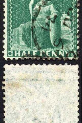 Barbados SG65 1/2d Deep Green Wmk Large Star Perf 14 Cat 18 pounds CDS