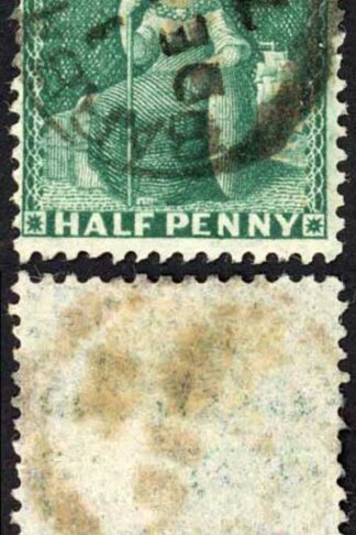 Barbados SG65 1/2d Deep Green Wmk Large Star Perf 14 Cat 18 pounds CDS