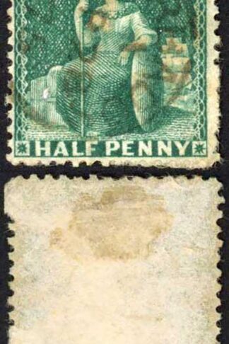 Barbados SG65 1/2d Deep Green Wmk Large Star Perf 14 Cat 18 pounds CDS