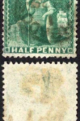 Barbados SG65 1/2d Deep Green Wmk Large Star Perf 14 Cat 18 pounds CDS