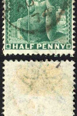 Barbados SG65 1/2d Deep Green Wmk Large Star Perf 14 Cat 18 pounds CDS