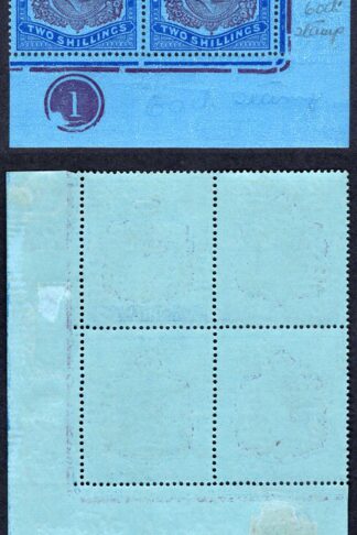 Bermuda SG116ce 2/- Purple and  Blue Broken Right Scroll Cat 258+ Pounds