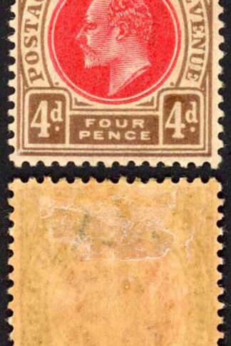 Natal SG133 4d Wmk CA M/M (toned gum) Cat 14 pounds
