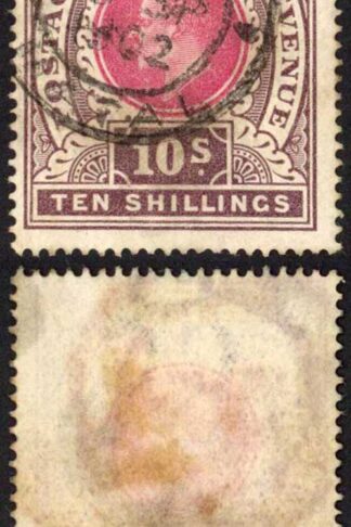 Natal SG141 10/- Postage Revenue Cat 60 pounds 15 Sept 1902 Point Pmk