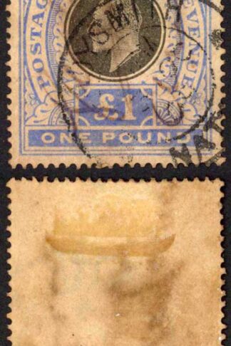 Natal SG142 One Pound Postage Revenue Manuscript cancel