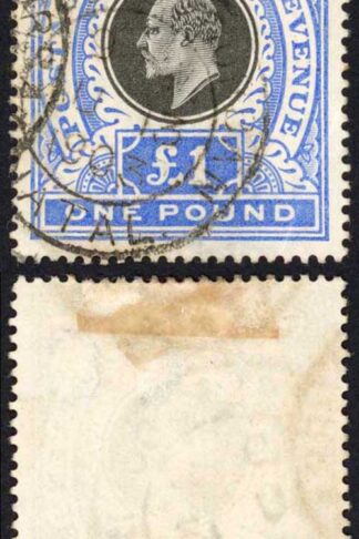 Natal SG142 One Pound Cat 95 pounds 13 Aug 1903 Parcel Durban Pmk