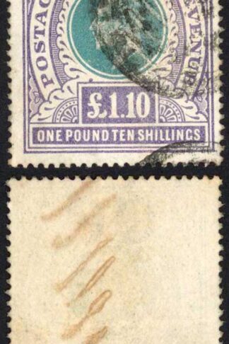 Natal SG143 One Pound 10/- Manuscript Cancel Removed