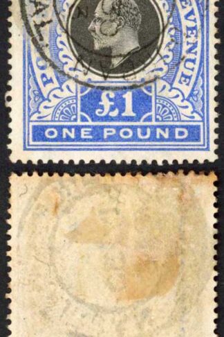 Natal SG142 One Pound Cat 95 pounds 30 July 1903 Parcel Durban Pmk