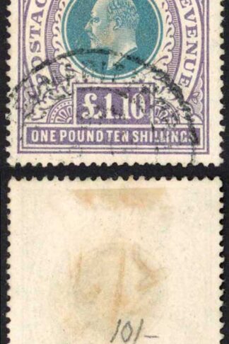 Natal SG143 One Pound 10/- Manuscript Cancel Removed