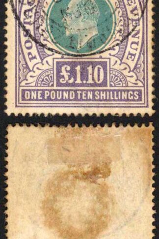 Natal SG143 One Pound 10/- Manuscript Cancel