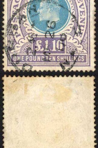 Natal SG143 One Pound 10/- Cat 160 pounds 26 March 1906 Durban Pmk