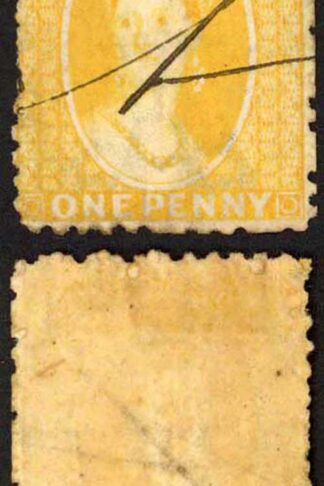 Natal BF77 1d Yellow Wmk CC See Footnote in SG under SG24