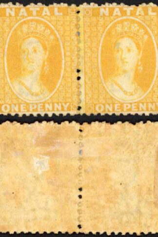 Natal BF77 1d Yellow Wmk CC See Footnote in SG under SG24 MINT PAIR