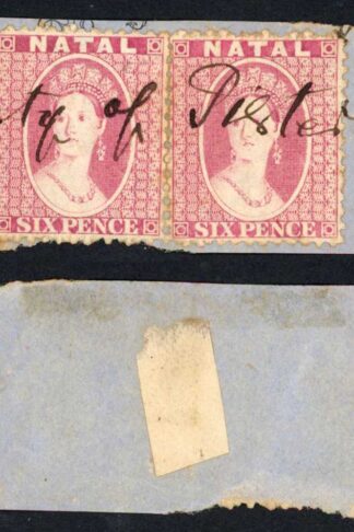 Natal BF79 6d Rose Wmk CC See Footnote in SG under SG24 PAIR