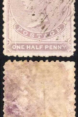 Ceylon SG18 1/2d Dull Mauve No Wmk Glazed Paper Perf 12.5 Cat 200 pounds