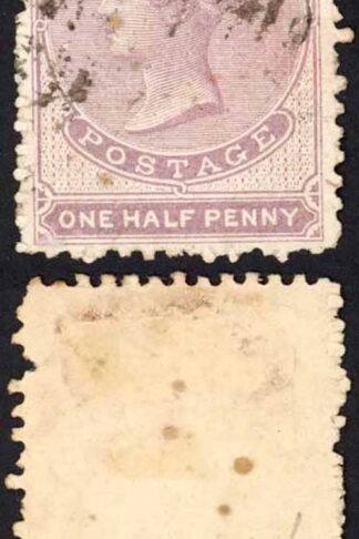 Ceylon SG18 1/2d Dull Mauve No Wmk Glazed Paper Perf 12.5 Cat 200 pounds