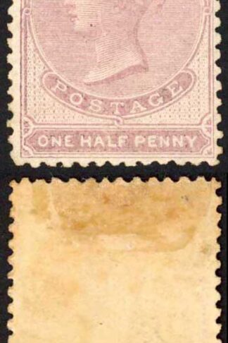 Ceylon SG18 1/2d Dull Mauve No Wmk Glazed Paper Perf 12.5 M/M (toned) Cat 250 p