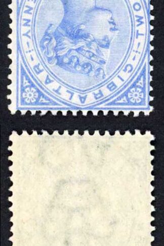 Gibraltar SG11w 2 1/2d Blue Wmk INVERTED Superb Mint Cat 400+ pounds