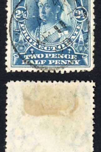 Niger Coast SG69b 2 1/2d Blue Perf 13.5-14 Wmk CA Cat 4 pounds