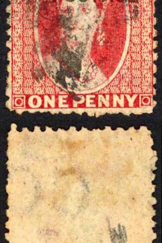 Natal SG77 1d Bright Red Wmk CC Opt POSTAGE (locally) Cat 110 pounds