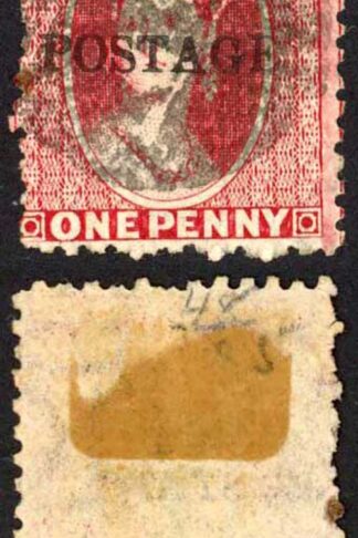 Natal SG81 1d Rose Wmk CC Opt POSTAGE (Davis) Cat 130 pounds