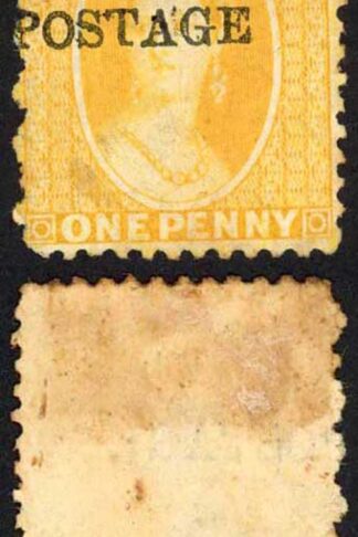 Natal SG82 1d Yellow Wmk CC Opt POSTAGE (Davis) Mint no gum Cat 120 pounds