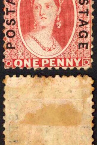 Natal SG60 1d Bright Red Opt Postage Mint toned Cat 140 pounds