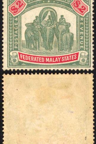 Malay SG78 Two Dollars Wmk Script M/M Cat 55 pounds