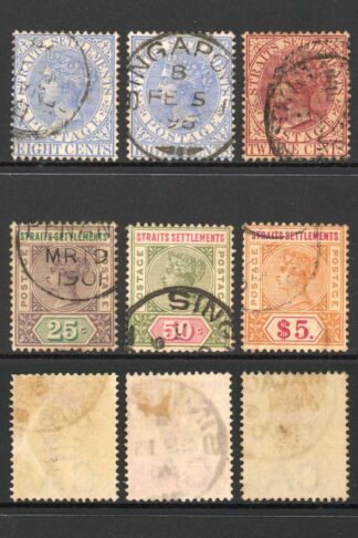 Straits Settlements SG95/105 Set of 11 Fine used Cat 375 pounds