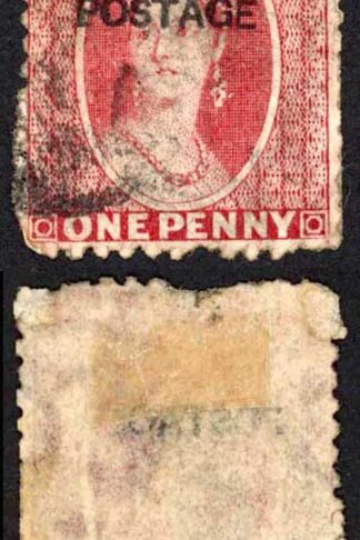 Natal SG76 1d Rose opt Postage (locally) Cat 95 pounds