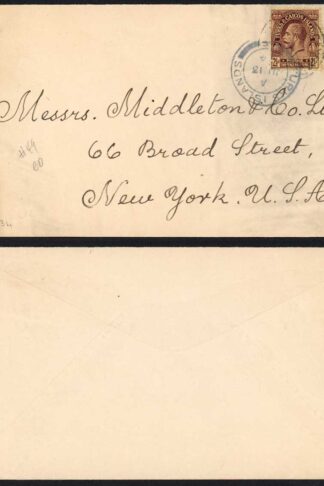 Turks and Caicos SG167 2 1/2d on Commercial cover from Turks Island