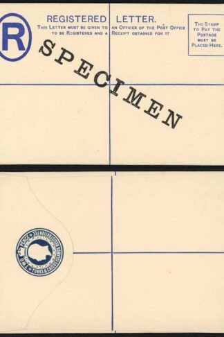 Turks and Caicos KGV 2d Registered Envelope Size G (152 x 96mm) SPECIMEN