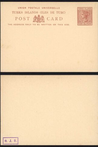 Turks and Caicos QV 1 1/2d Brown Post Card
