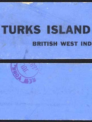 Turks and Caicos 1930s Label For Prints from New York