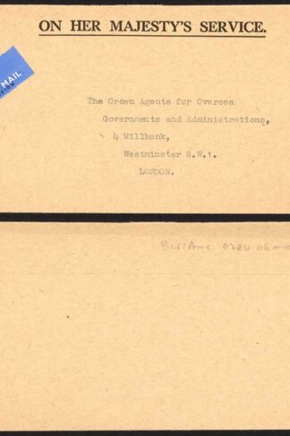 Turks and Caicos 1962 OHMS Official Paid Cover