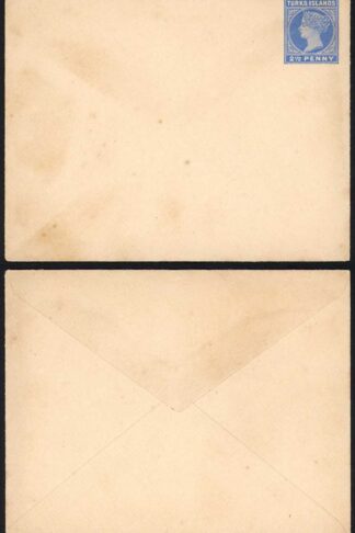 Turks and Caicos QV 2 1/2d Blue Envelope Mint