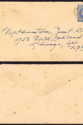 Turks and Caicos QV 2 1/2d Blue Envelope USED to the USA