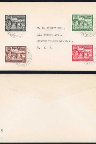 Turks and Caicos KGVI Cover from Cockburn Harbour