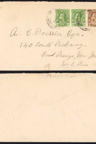 Turks and Caicos SG163 x 2 and SG164 on cover