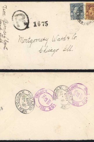 Turks and Caicos 1929 2d and 2 1/2d on Cover
