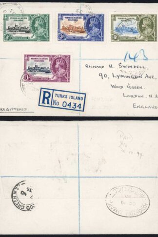 Turks and Caicos Silver Jubilee Set 3d Kite and Vertical Log on Cover