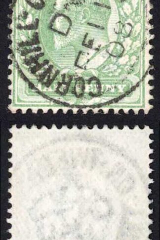SG218 KEVII 1/2d Yellowish-green DLR Cornhill on Tweed CDS