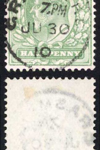 SG217 KEVII 1/2d Pale yellowish-green DLR CDS